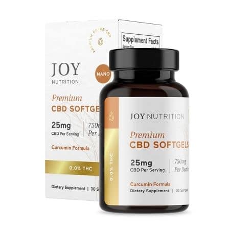 Joy Organics CBD Softgels with Curcumin