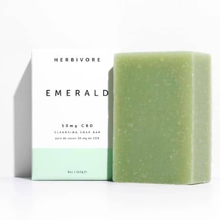 Herbivore Botanicals Emerald CBD Cleansing Soap Bar